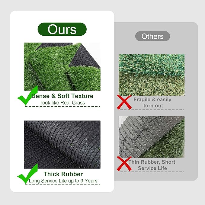 Yescom Sports Sled Strips Turf Gym Turf Flooring for Weight Sled Push Gym Equipment Outdoor Indoor Use 50'x3'x2PCS(300 Sq.Ft) 0.8" H