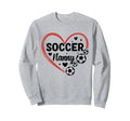 Soccer Nanny Heart Soccer Player Sweatshirt - Trendy Graphic for Adults