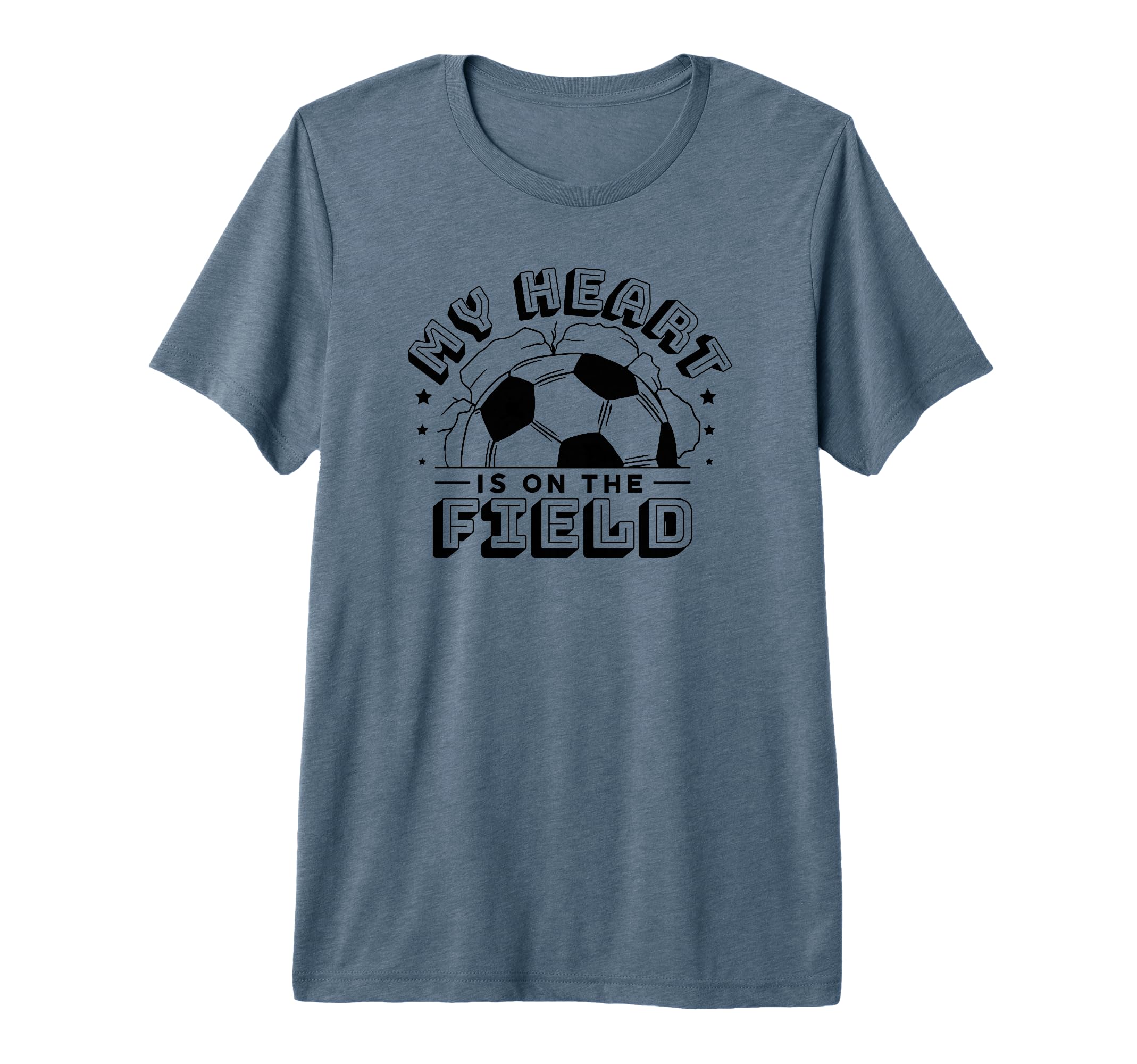 My Heart Is Field Funny Soccer T-Shirt - Streetwear Style for Adults