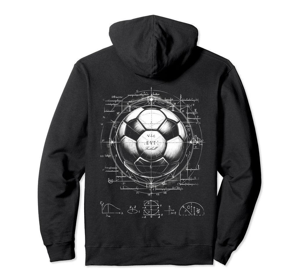 Soccer Patent Drawing Coach Football Hoodie - Custom Art Print Men Women
