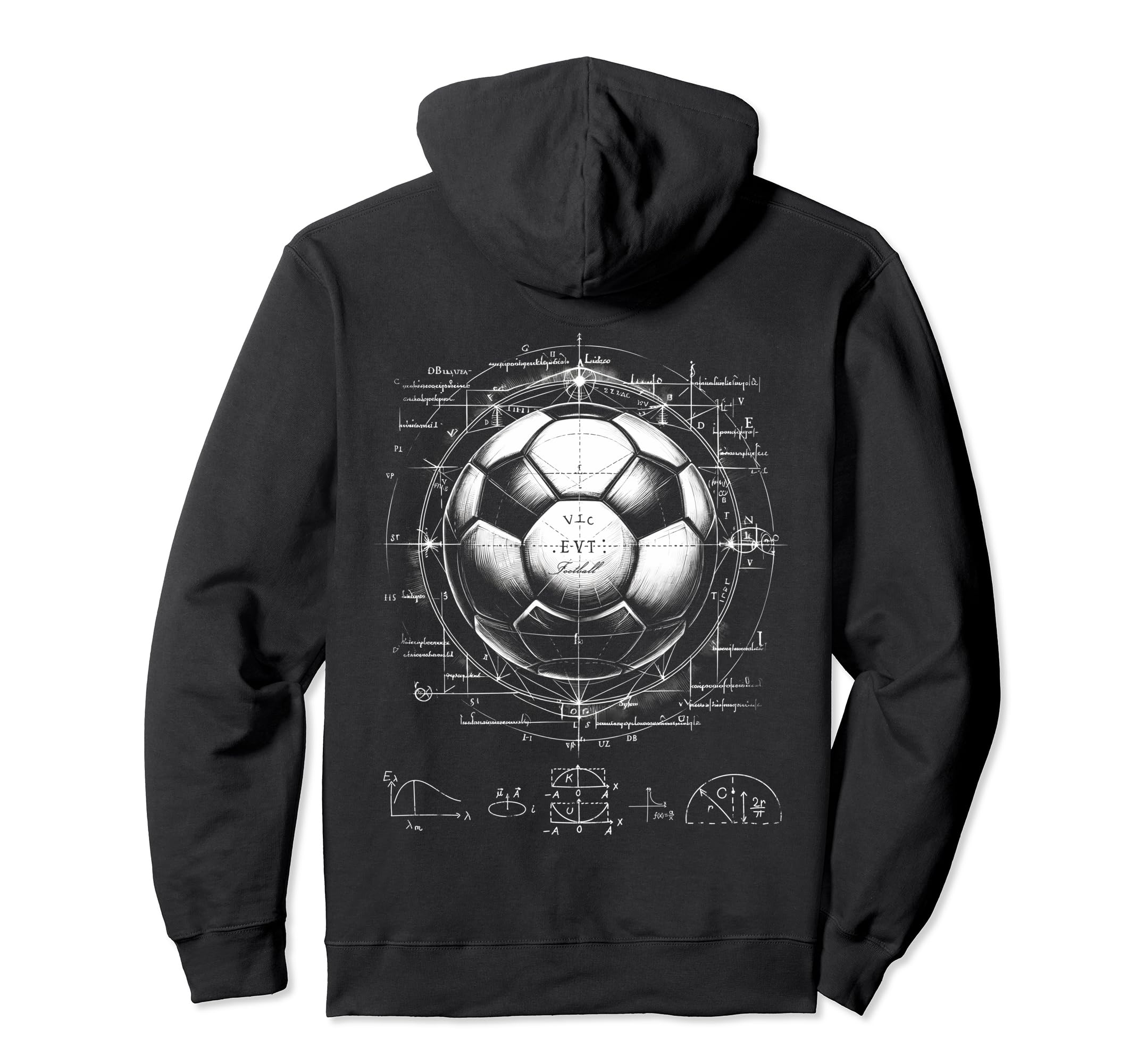 Soccer Patent Drawing Coach Football Hoodie - Custom Art Print Men Women
