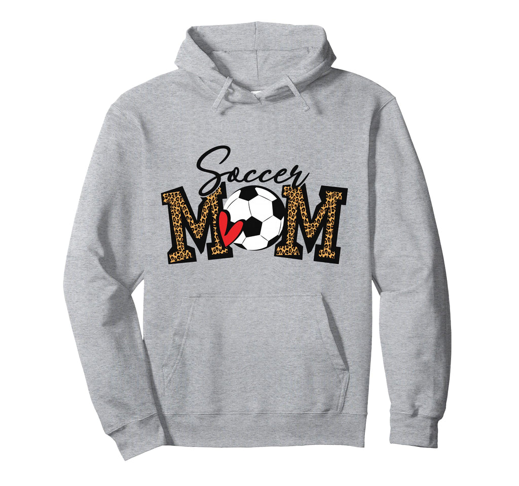 Soccer Mom Leopard Funny Soccer Mom Hoodie - Fun Novelty Design for Adults