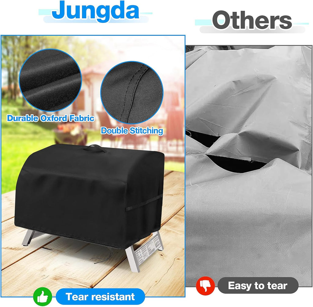 Portable Grill Cover,Fit for Cuisinart CGG-608,Waterproof Small Table Top BBQ Grill Cover,Heavy Duty 600D Outdoor Tabletop Grill Cover