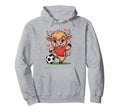 Kawaii Soccer Cow Just Who Loves Hoodie - Graphic Print for Adults