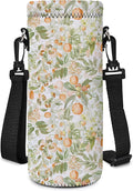 RICHEN Neoprene Water Bottle Carrier Bag with Adjustable Shoulder Strap,Insulated Water Bottle Cover for Stainless Steel/Glass/Plastic Bottles