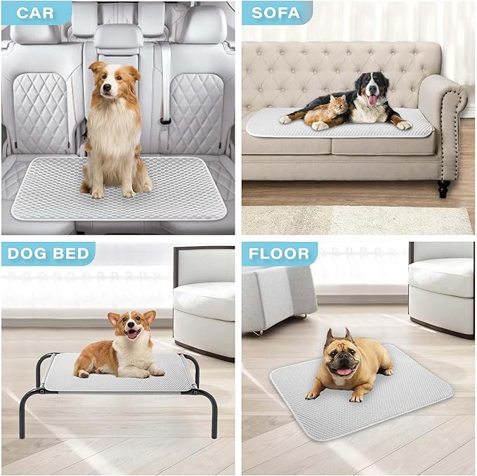 MICROCOSMOS Pet Cooling Mat & Sleeping Pad- Breathable Bubble Surface, EZ Clean. Keep Cooling for Pets, Kids and Adults in Summer.(GreyWhite, 36" x 36")