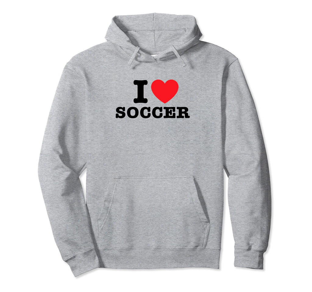 I Love Soccer Hoodie - Graphic Print for Adults