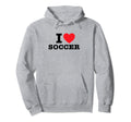 I Love Soccer Hoodie - Graphic Print for Adults