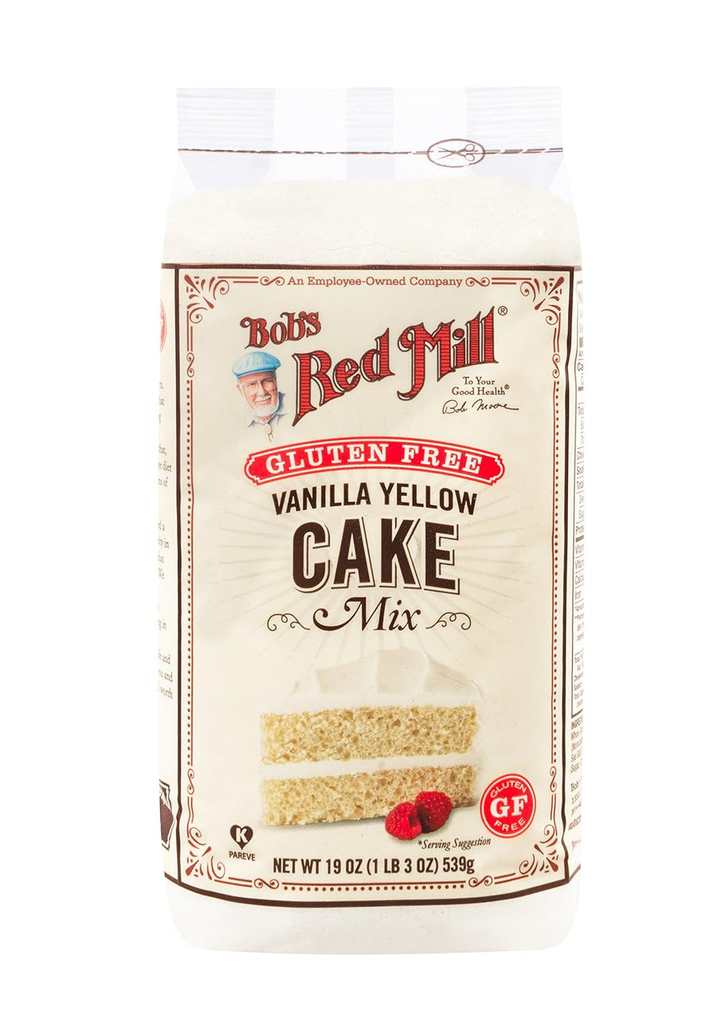 Bob's Red Mill Vanilla Yellow Cake Mix, Gluten-Free, Kosher, Case of 4 (19 oz)