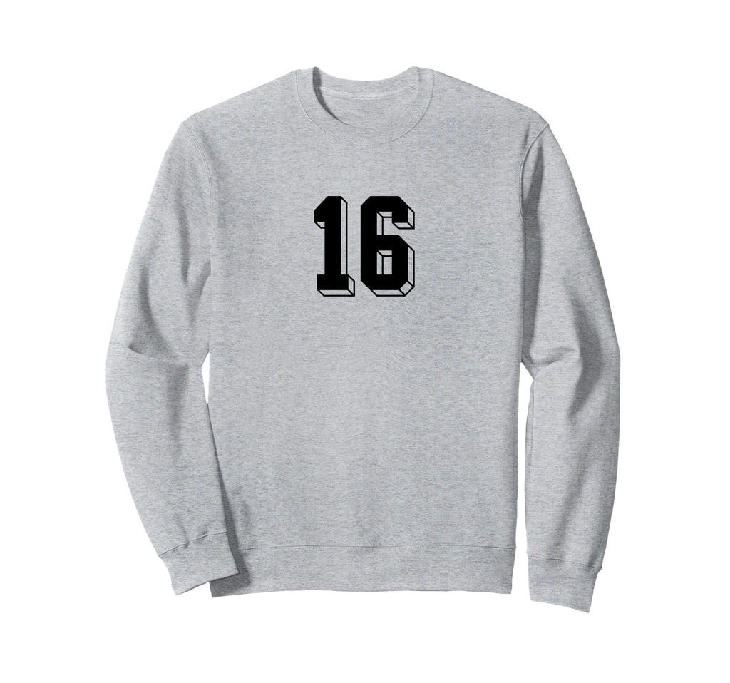 Number 16 80S 90S Soccer Team Sweatshirt - Casual Everyday Wear Men Women