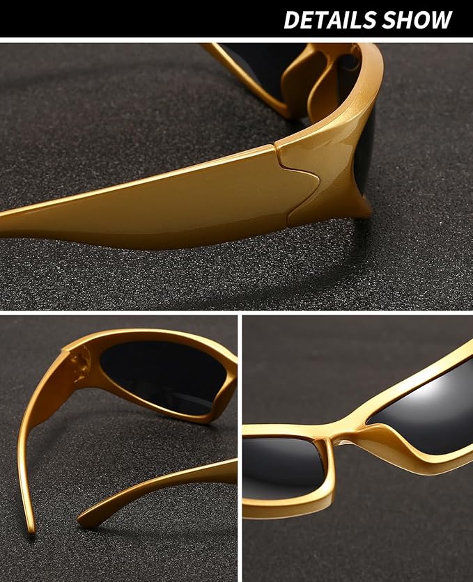 SOAR&EAGLE Y2K 3Pack Polarized sunglasses Wrap Around Men's Women's sunglasses Fashion Sport Shades Sun Glasses
