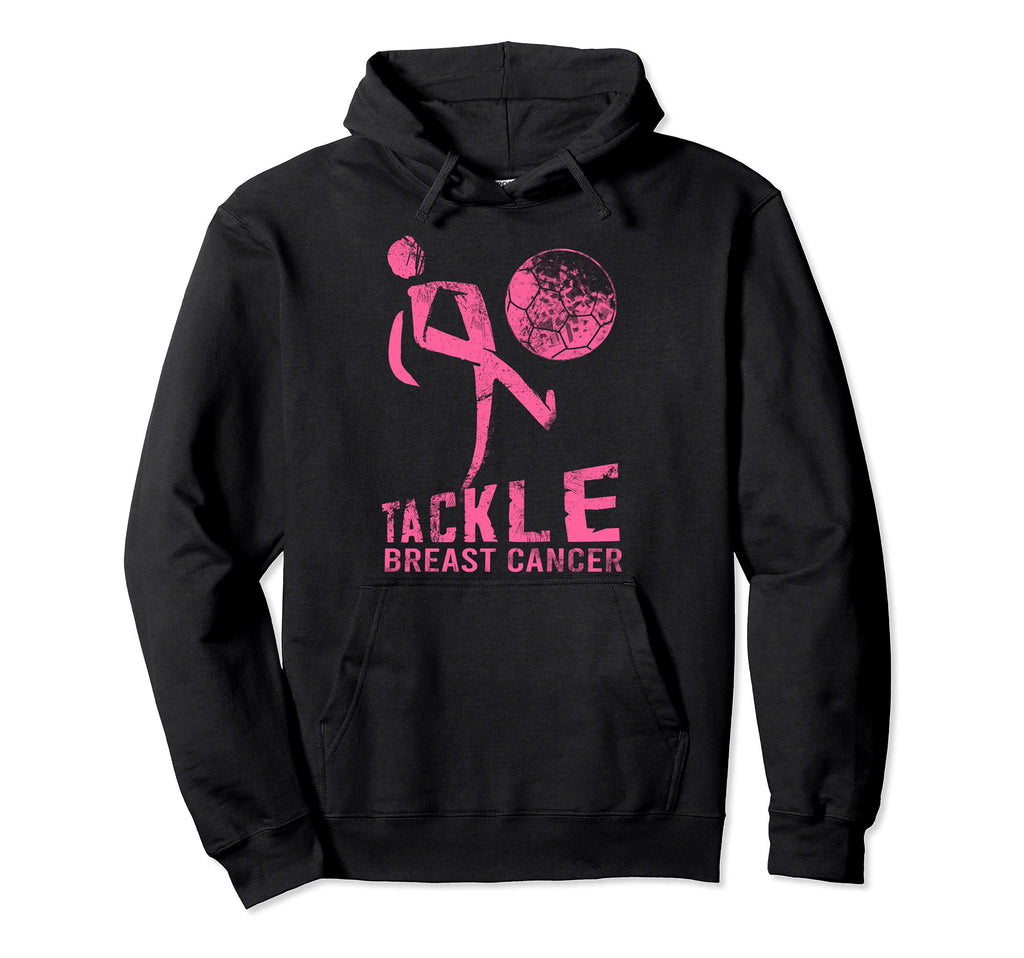 Tackle Breast Cancer Soccer Football Hoodie - Unique Graphic Men Women