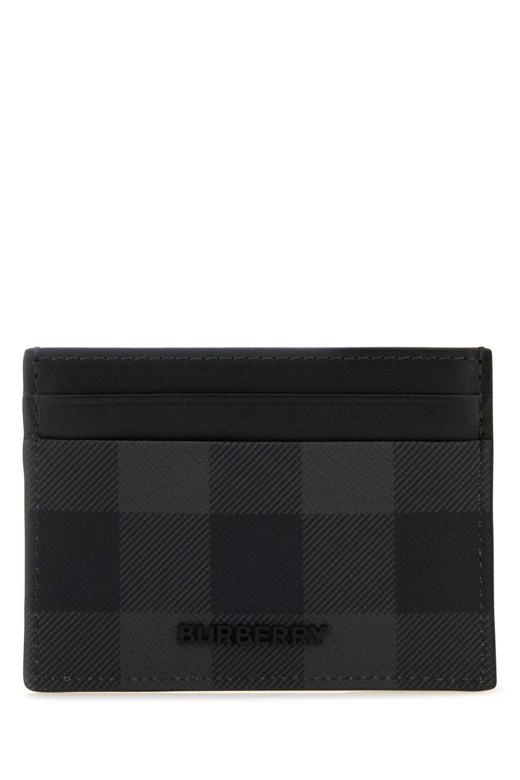 BURBERRY Checked Mini Canvas Card Holder