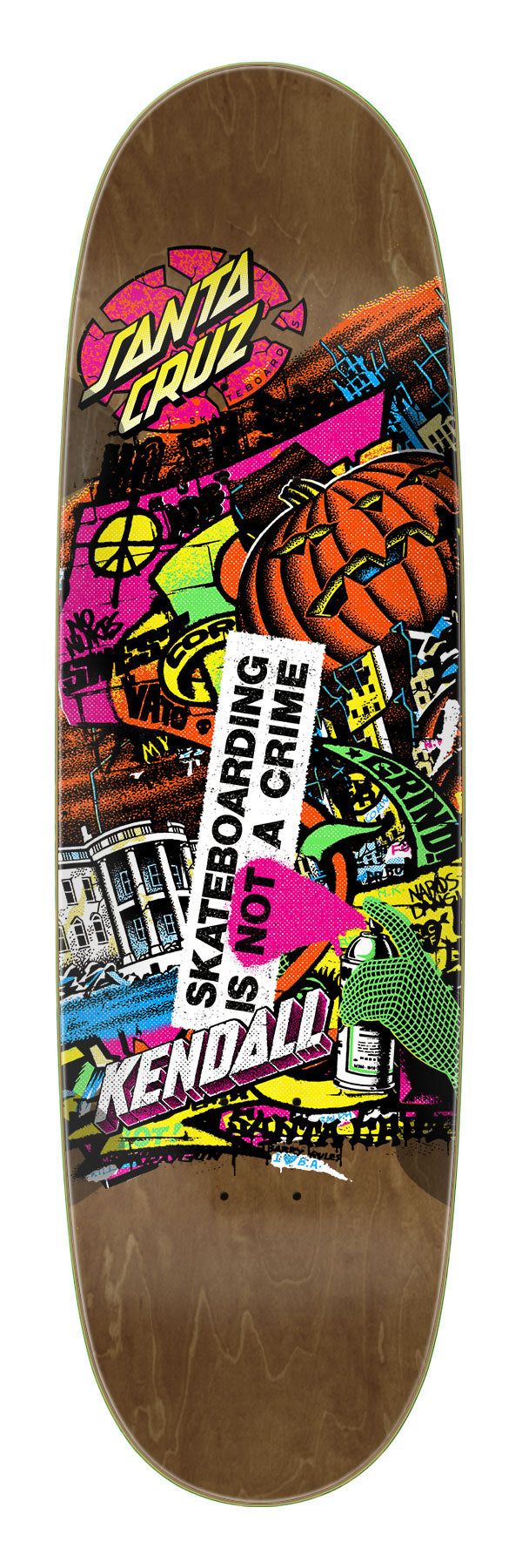 Santa Cruz Kendall Street Art Collage VX 9" Skateboard Deck