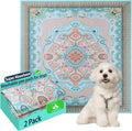 Washable Pee Pads for Dogs, 34"x36" 2 Pack Reusable Puppy Pads Pet Training Pads, Super Absorbent, 100% Waterproof Dog Pee Pads, Whelping, Housebreaking, Incontinence, for Playpen