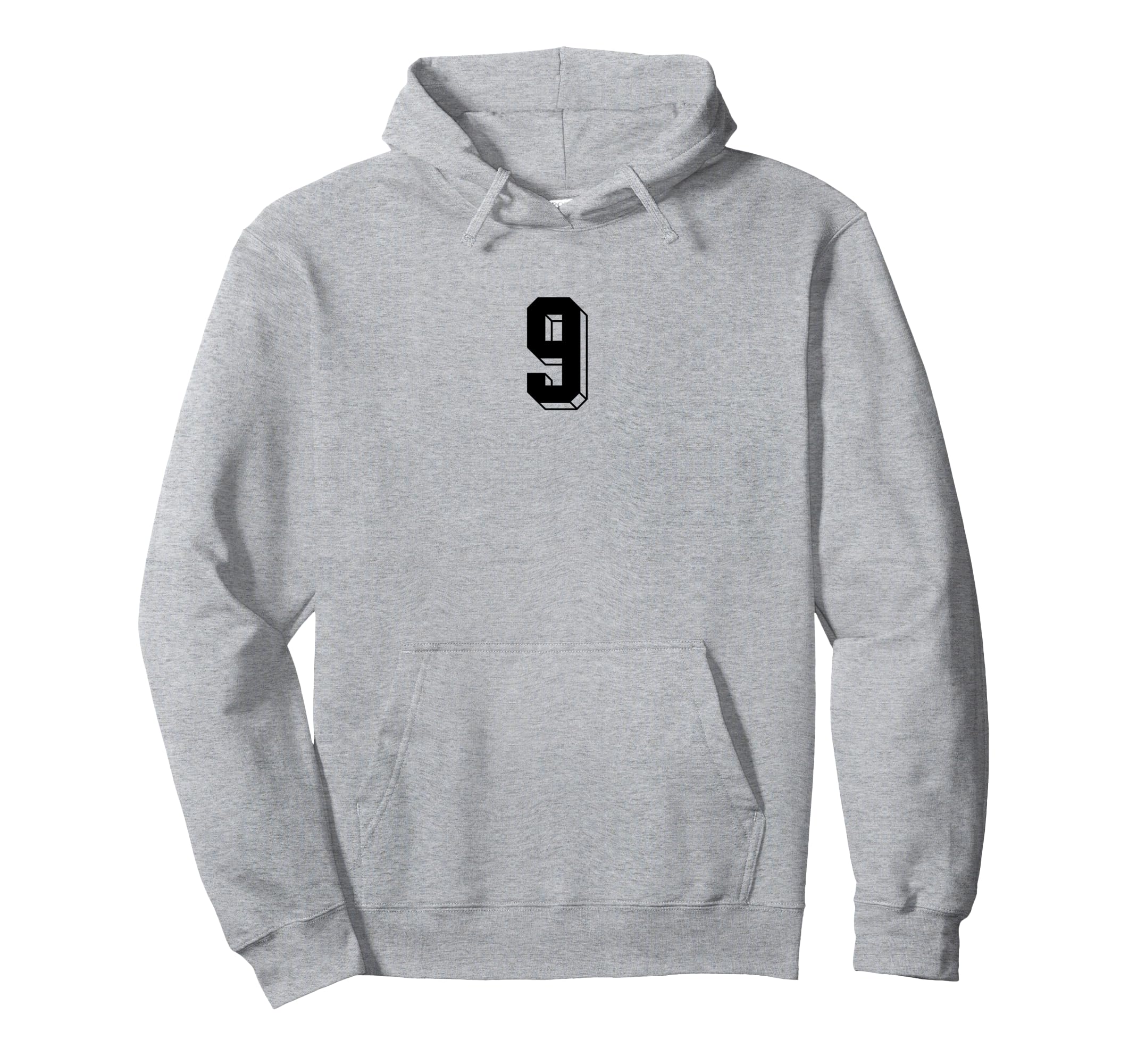 Number 9 80S 90S Soccer Team Jersey Hoodie - Novelty Apparel for Adults