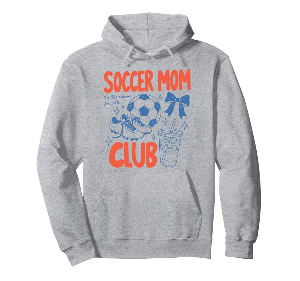 Soccer Moms Club Game Day Baller Mom Hoodie - Graphic Print Men Women
