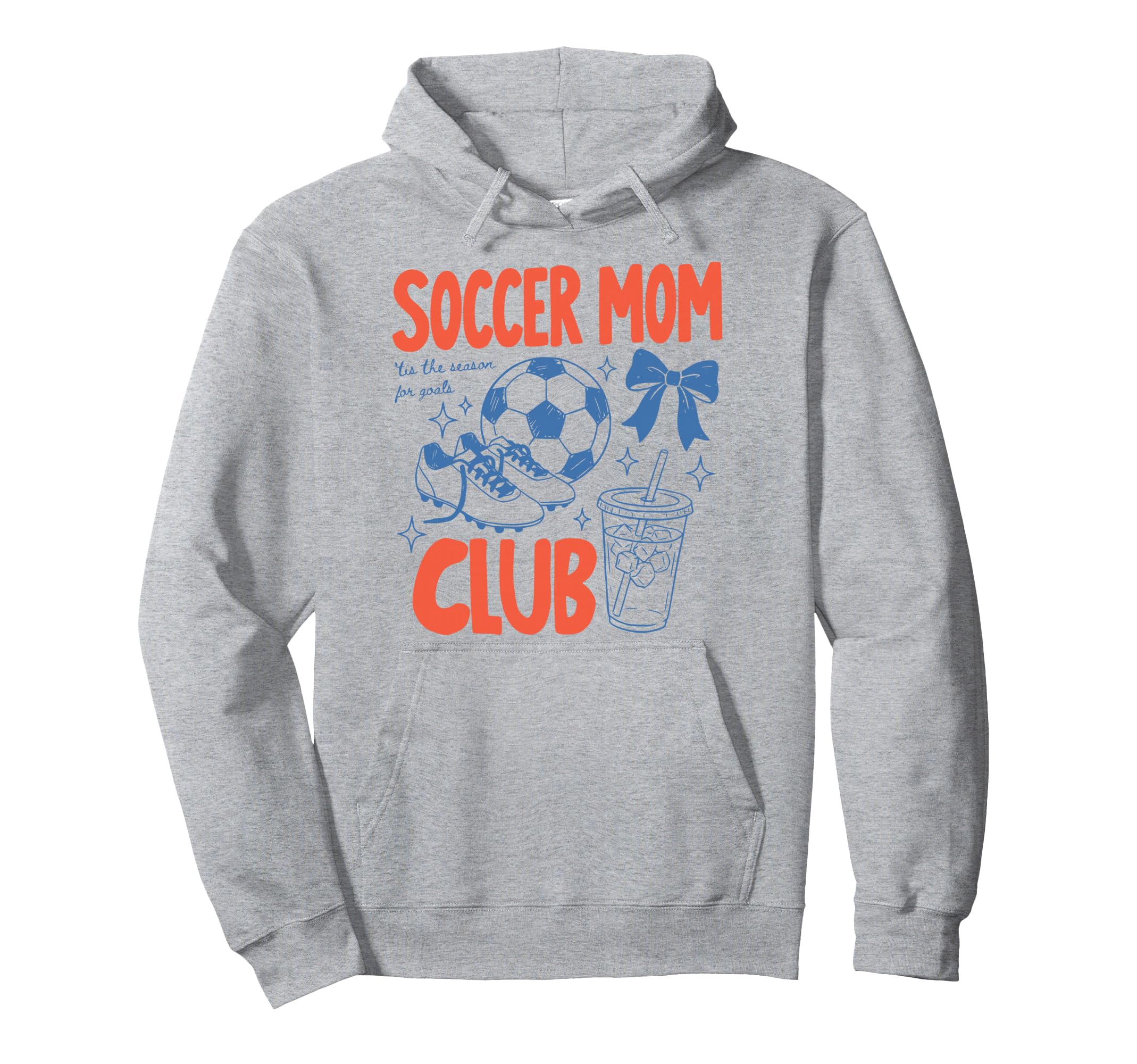 Soccer Moms Club Game Day Baller Mom Hoodie - Graphic Print Men Women