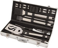 Cuisinart Deluxe Grill Tool Set, 20-Piece Grill Tools BBQ Accessories with Aluminum Case & Digital Temperature Fork, Spatula, Tongs, Stainless Steel Grilling Accessories, Grilling Set for BBQ