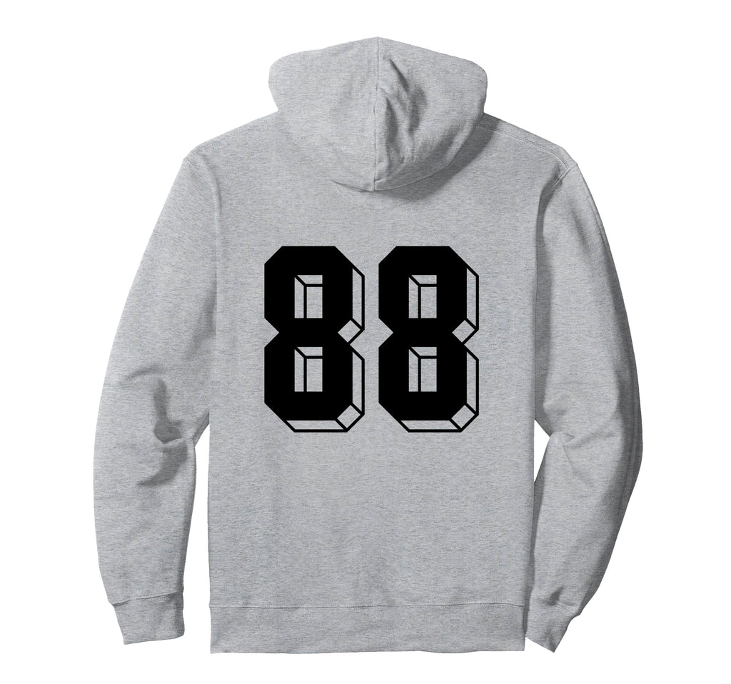 Number 88 Backside 80S 90S Team Jersey Hoodie - Custom Art Print Unisex