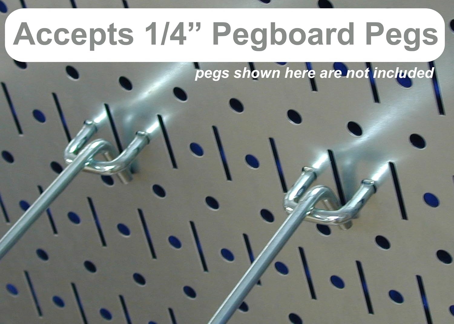 Wall Control Pegboard Organizer 4 ft. Metal Pegboard Standard Tool Storage Kit with Black Toolboard and Blue Accessories