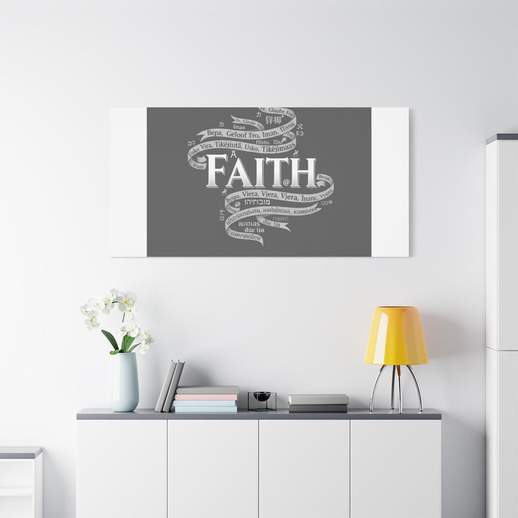 handwritten faith ribbon Canvas | sketch aesthetic, doodle design