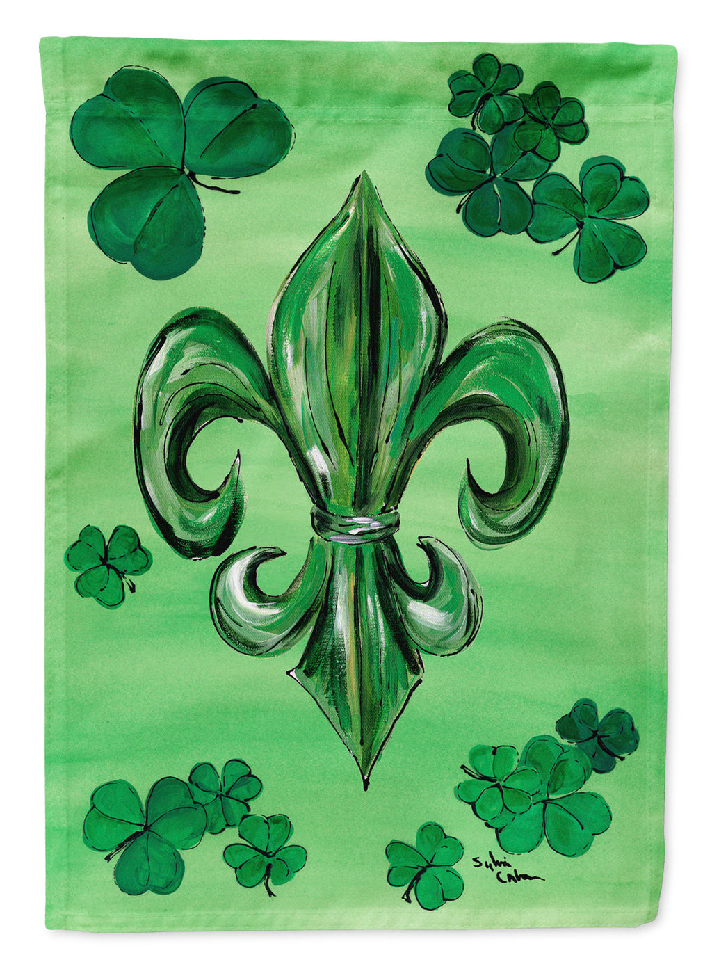 St Patrick's Day Fleur de lis Garden Flag Mailbox Decorative Yard Banner Outside Patio Artwork for Flower Beds, Garden Size, Multicolor