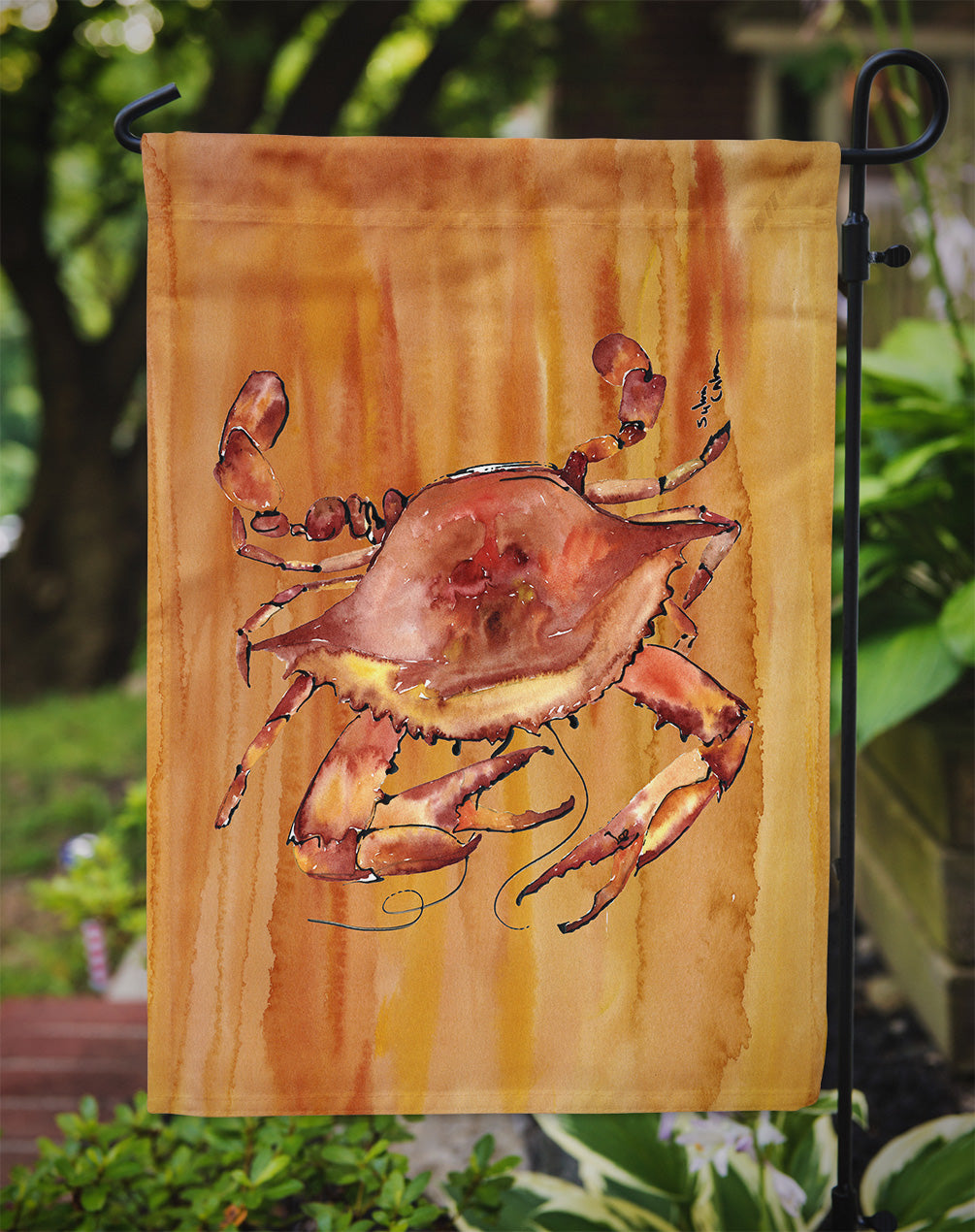 Cooked Crab Spicy Hot Garden Flag Mailbox Decorative Yard Banner Outside Patio Artwork for Flower Beds, Garden Size, Multicolor