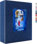 Vienrose Photo Album 4x6 100 Pages Photos Linen Cover Picture Book with Front Window for Baby Wedding Children