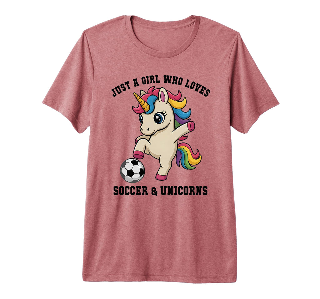 Kawaii Just Who Loves Soccer Unicorns T-Shirt - Custom Art Print Men Women