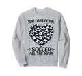 100 Days School Soccer Heart Love 100Th Sweatshirt - Graphic Print Unisex