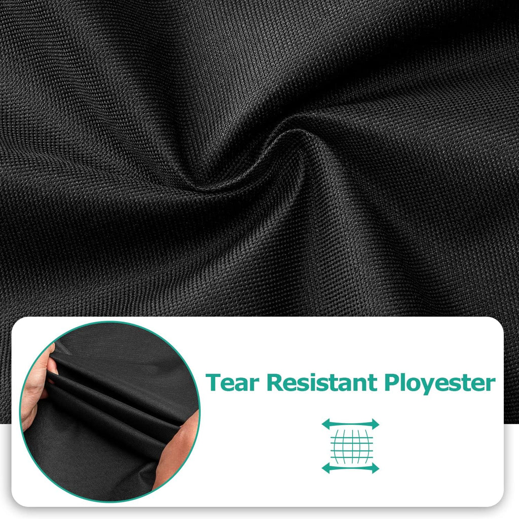 SunPatio BBQ Grill Cover 70 Inch, Outdoor Heavy Duty Waterproof Barbecue Gas Grill Cover, Fade Resistant, All Weather Protection Compatible for Weber Charbroil Kenmore Brinkmann and More, Black