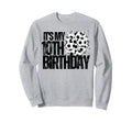 Its My 10Th Birthday Soccer Player Sweatshirt - Minimalist Print Unisex