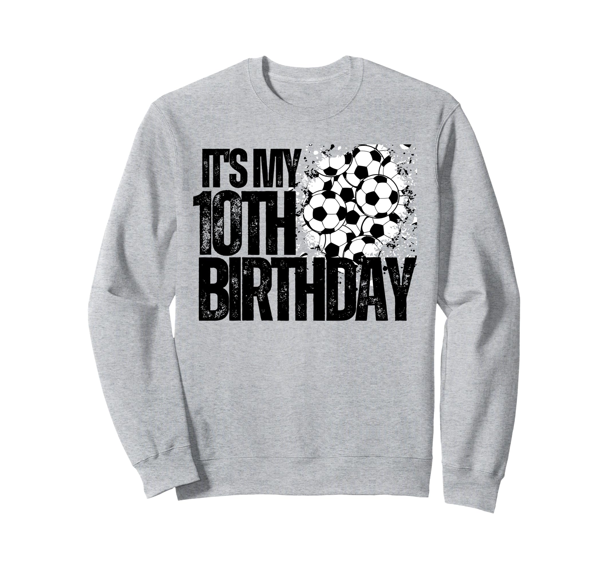 Its My 10Th Birthday Soccer Player Sweatshirt - Minimalist Print Unisex