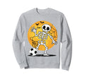 Soccer Skeleton Halloween Soccer Sweatshirt - Custom Art Print Men Women