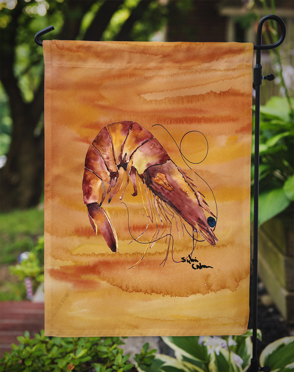 Cooked Shrimp Spicy Hot Garden Flag Mailbox Decorative Yard Banner Outside Patio Artwork for Flower Beds, Garden Size, Multicolor