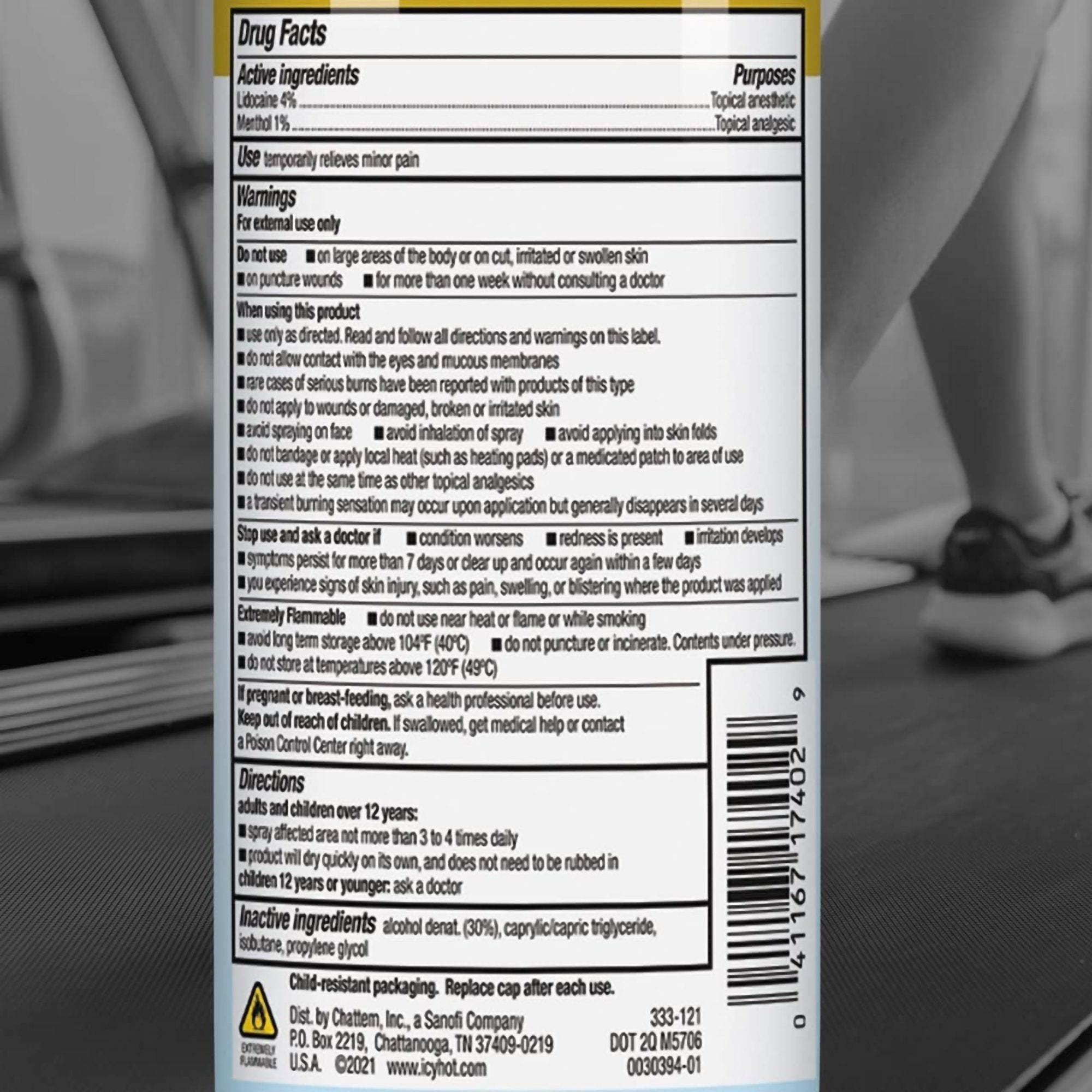 Icy Hot Max Lidocaine Dry Spray 04116717402