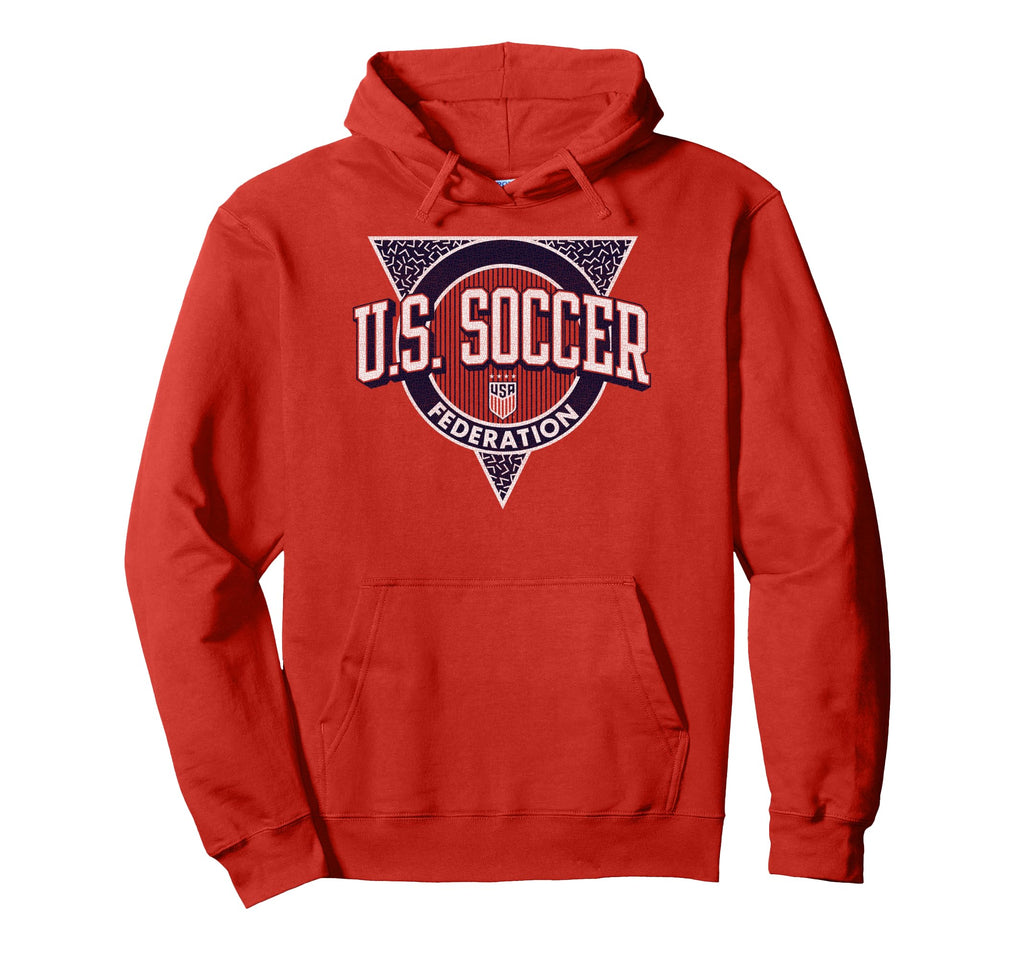 U S Soccer Triblock Red Uswnt Hoodie - Unique Graphic for Adults