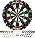 WIN.MAX Dart Board - Bristle Steel Tip Dartboard Dart Boards for Adults Bristle Steel Tip Dartboard Set with 12 Darts Metal Tip