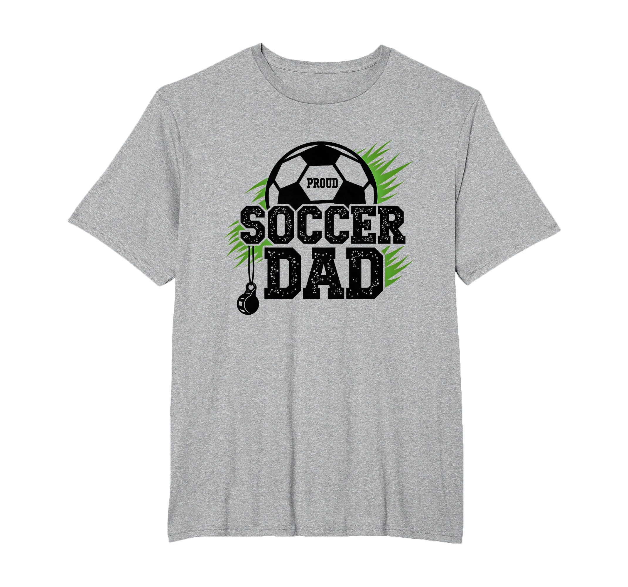 Proud Soccer Dad Whistle Sports Fan T-Shirt - Graphic Print Unisex