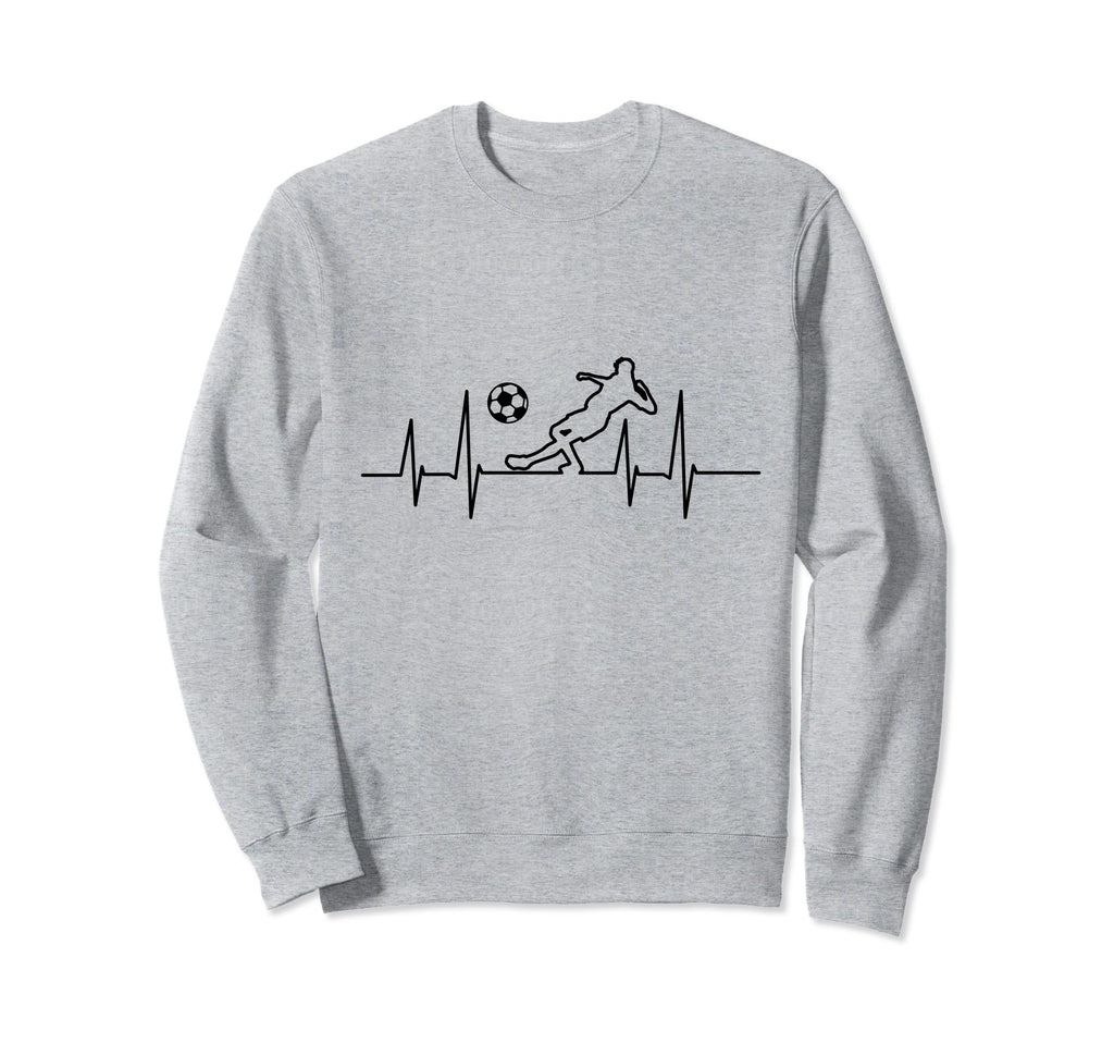 Heartbeat Soccer Sweatshirt - Custom Art Print Men Women