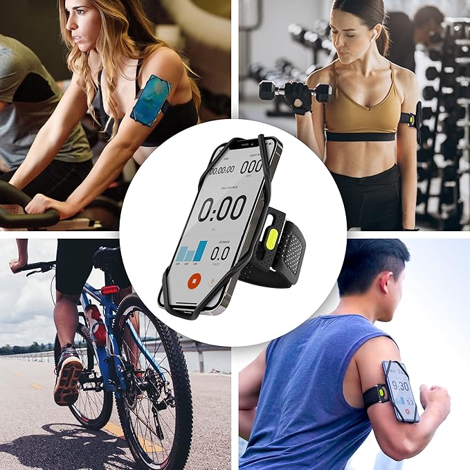 Bone Cell Phone Armbands+Sport Pocket, Run Tie 2+Pocket, L Arm Size, Fits Phone Size 4.7-7.2 Inches for iPhone 13 12 11 Pro Max XS XR X Samsung Galaxy