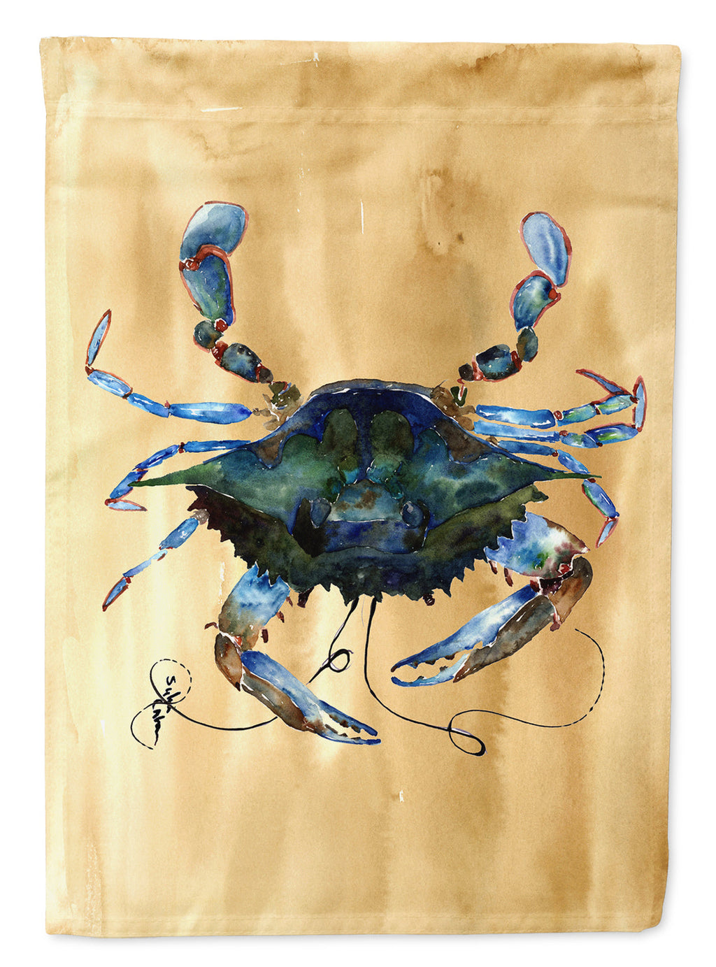 Blue Male Crab Sandy Beach Garden Flag Mailbox Decorative Yard Banner Outside Patio Artwork for Flower Beds, Garden Size, Multicolor