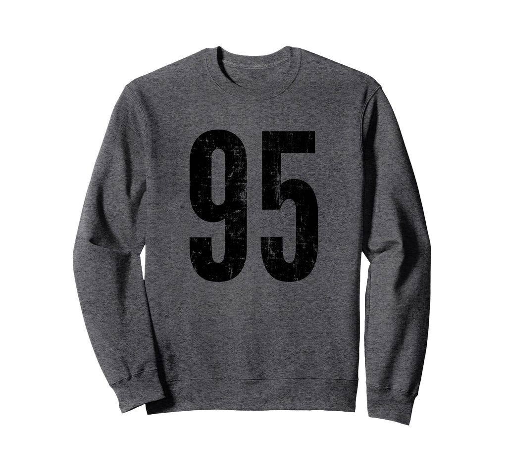 Number 95 Distressed Sport Team Sweatshirt - Graphic Print Men Women