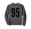Number 95 Distressed Sport Team Sweatshirt - Graphic Print Men Women