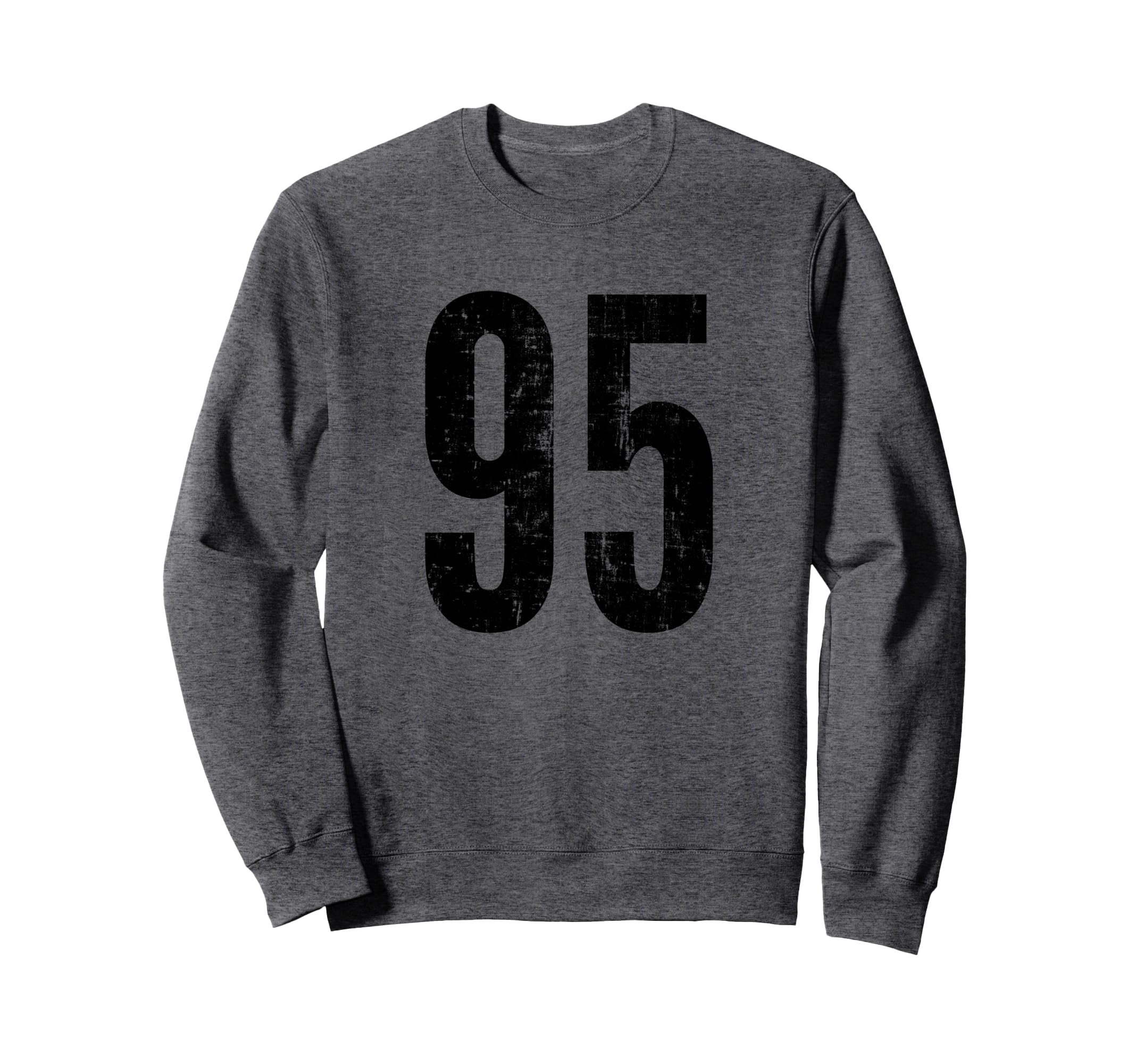 Number 95 Distressed Sport Team Sweatshirt - Graphic Print Men Women