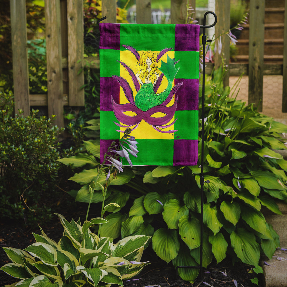 Mardi Gras Blonde Mermad with Mask Garden Flag Mailbox Decorative Yard Banner Outside Patio Artwork for Flower Beds, Garden Size, Multicolor