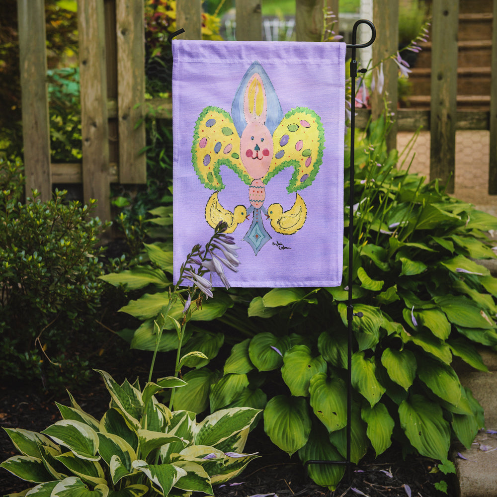 Easter Bunny Fleur de lis Garden Flag Mailbox Decorative Yard Banner Outside Patio Artwork for Flower Beds, Garden Size, Multicolor