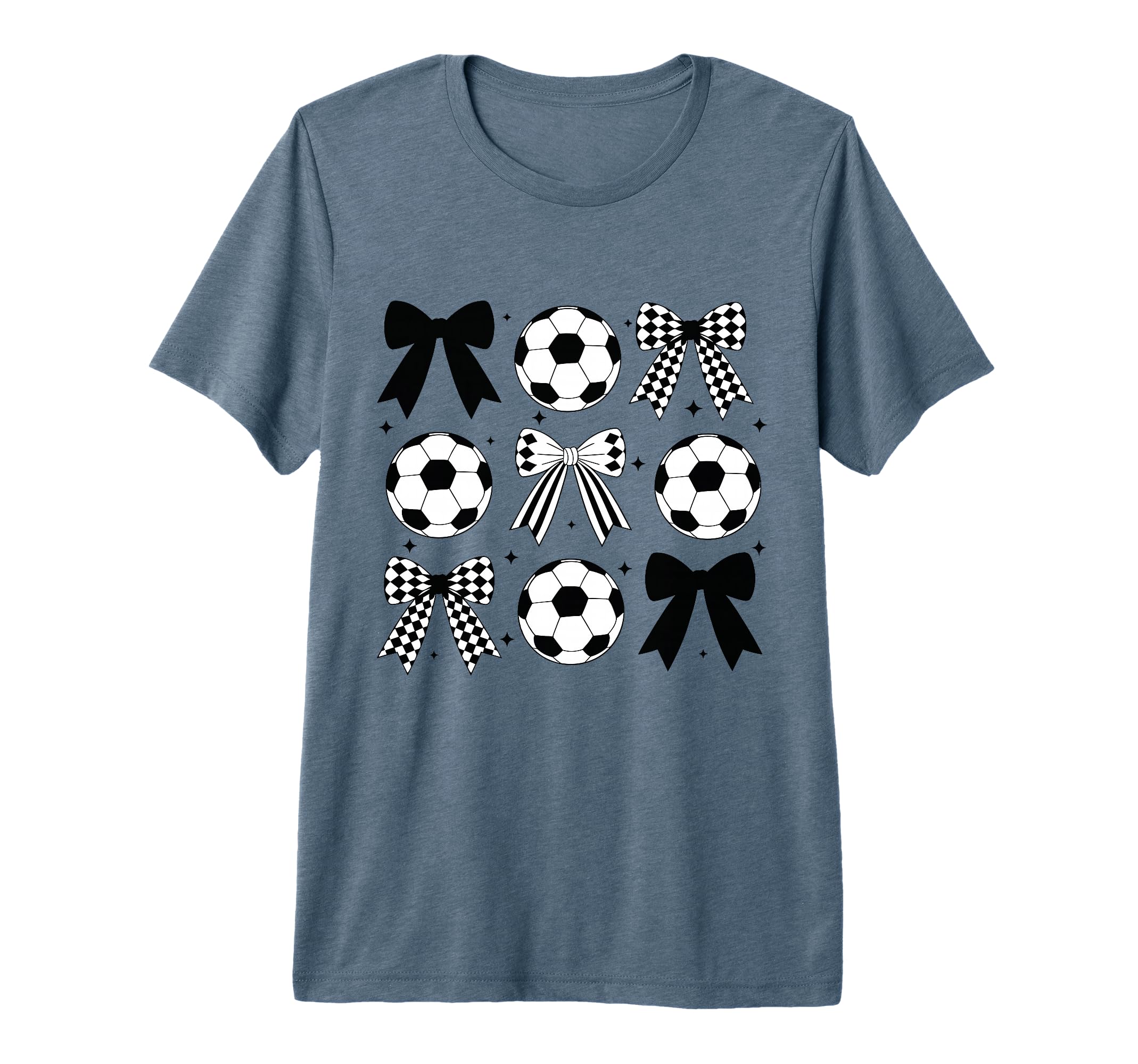 Soccer Coquette Bow Funny Coquette T-Shirt - Novelty Apparel for Adults