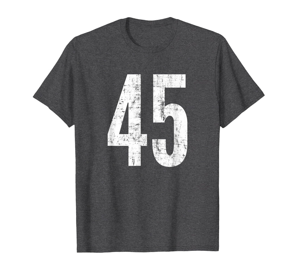 Number 45 Forty Five Distressed Sport T-Shirt - Graphic Print Men Women